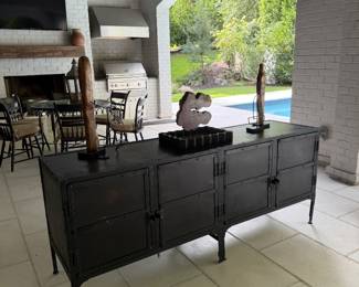 Butler industrial steel console cabinet