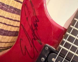 Eddie Van Halen autographed guitar