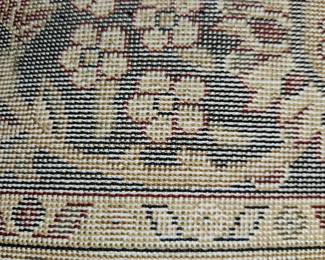 silk area rug back