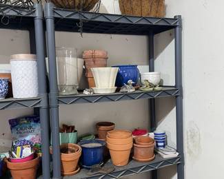 Assorted Ceramic and Terracotta Planters and Gardenware