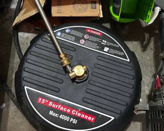 15" Surface Cleaner Attachment for Pressure Washer, Max 4000 PSI
