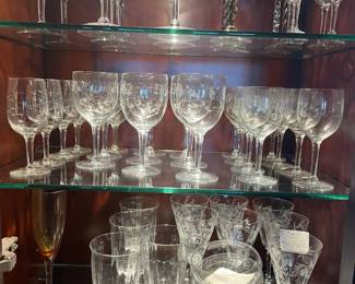 Large selection of mid Century crystal