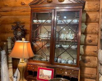 Chippendale 200 year old desk and cabinet $1999