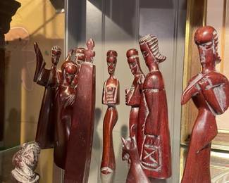 solid hard wood (monkey wood?) Nativity set $40