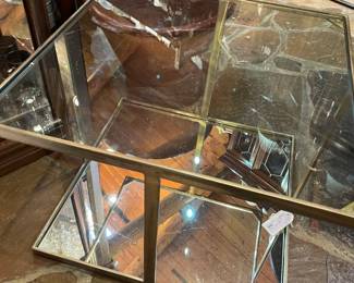 Wisteria Glass and brass side table $199 (mirrored bottom)