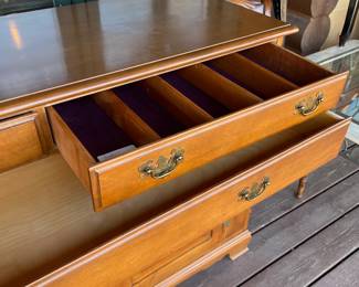 EXTREMELY heavy and high quality dinning room buffet with silverware drawer