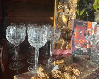 many Waterford designs $15 to $20 per glass