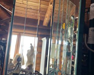 6 foot beveled mirrored screen. $699