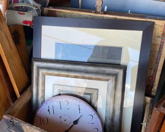 lots of frames and framed art