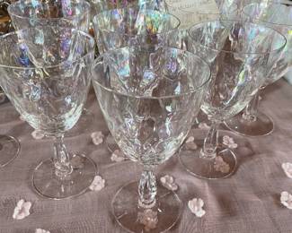 Fostoria opalessence wine glasses