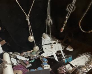 Very large amount of Sterling silver jewelry$10 and up.