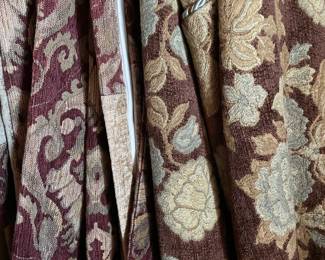 Black out 12 foot long curtains. "tie tops" so easy to put up. $40 /pannel