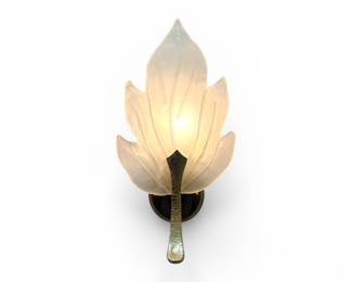 PAIR of "Leaf" motif wall sconces