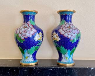 Pair of Cloisonné Vases