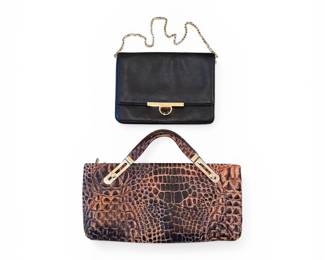 DKNY Black Bag and Due Fratelli Leather Bag