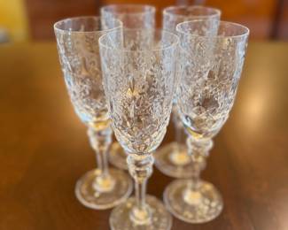 Yugoslavia Rogaska crystal glasses "Gallia" pattern