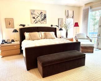 King bed with matching storage bench seat