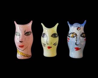 Miniature Kosta Boda "Open Minds" Vases designed by Ulrica Hydman-Vallien