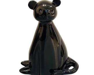Black glass cat