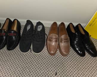 Designer footwear: Ferragamo, GUCCI, Allen Edmonds
