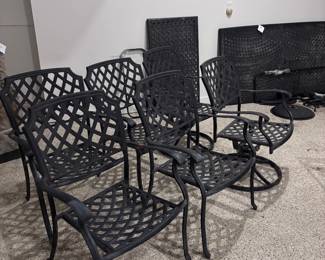 Iron table and chair set 