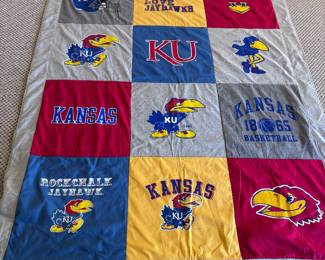 KU Tshirt blanket/Quilt 