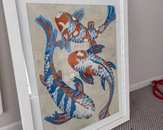Z Gallerie “Blue Koi” Art 