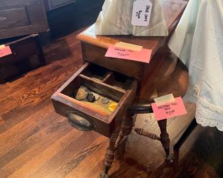 Antique single drawer till with paper slot for receipts