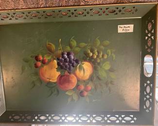 Tole painted tray