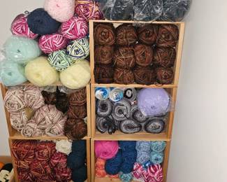 Over 25 FULL boxes of brand new, unused yarn in a wide variety of colors, textures, and styles! This is a rare chance to stock up whether you knit, crochet, or resell.