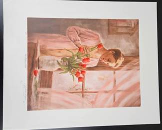 Lot #66 - Signed Glen Fortune Banse "The Arrangement" 1981 Original Lithograph H.C. Artist Proof