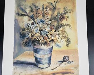Lot #75 - Susan Winter Hand Signed 'Fleur de Bleu' Limited Edition Fine Art Lithograph 94/350