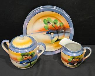 Lot #137 - Rare 1930s Chikaramachi Japan CHK21 Lusterware Tea Set Morimura Brothers