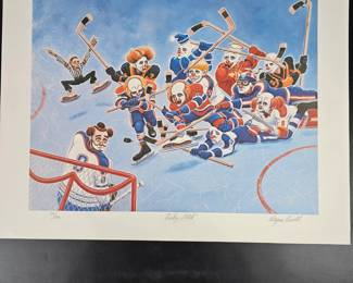 Lot #28 - Wayne Howell Hand Signed Limited Edition Hockey Art Print #200/350 - Collectible Sports Wall Decor