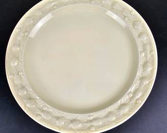 Lot #55 - Adams England Titian Ware Dela Robia Cream Embossed Ceramic Luncheon Plates Set