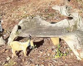 Yard Decor And Bench