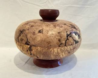 Maple Burl Lid And Base