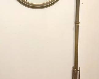 Vintage Brass Coat Rack And Mirror