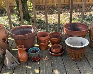 Assorted Ceramic Planters And Pots