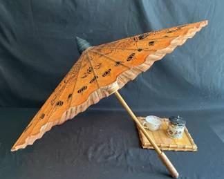 Asian Parasol At Tea Time