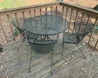Outdoor Floral Patio Set