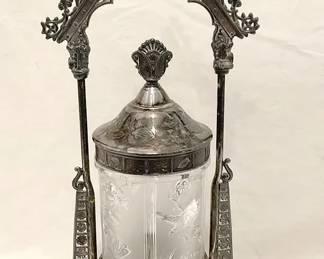 Reed  Barton Silverplated Pickle Caster