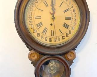 Wooden Calendar Wall Clock