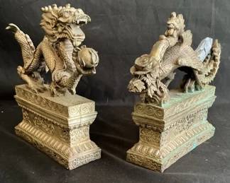 Brass Feng Shui Dragon  Phoenix