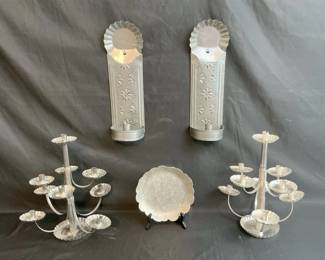 Vintage Tin Candleholders