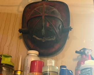 . .  . vintage Detroit fireman's helmet