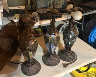 . . . three more stained-glass lamp bases