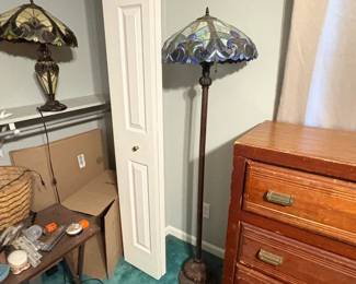 . . . stained-glass standing lamp