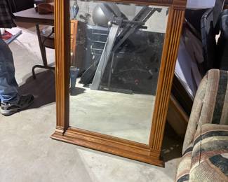 . . . oak accent mirror