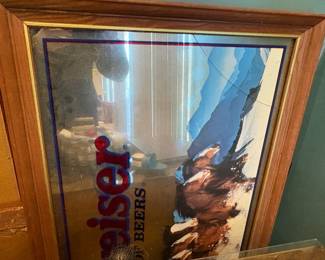 . . . large Budweiser mirror